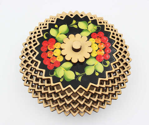 Шкатулка наборная с крышкой